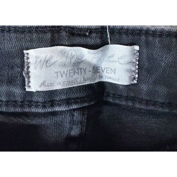 We The Free Women’s Sz 27 Black Multi Seam Straight Leg Denim Jeans - Picture 4 of 9